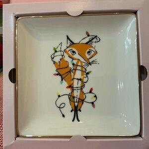 Kate Spade christmas Lenox square jewelry tray 
Wrapped in Lights trinket holder